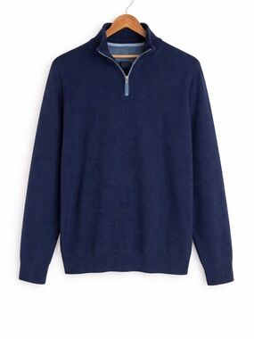 Robert Graham Quarter Zip Sweater – Blue – Size Large